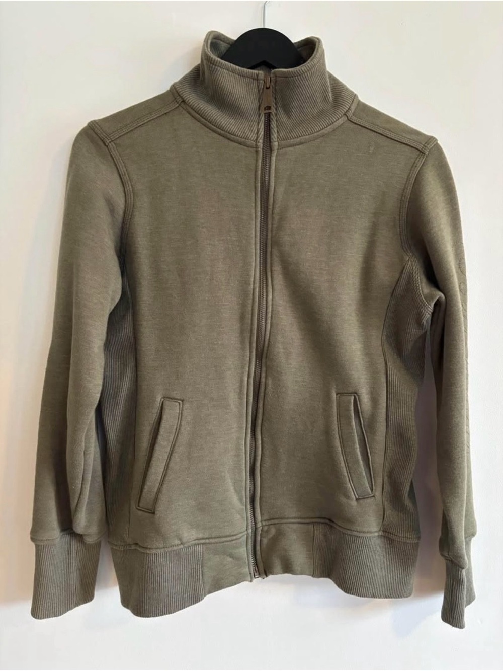 Carhartt Sweater Full-Zip in Olive Green - Picture 2 of 4